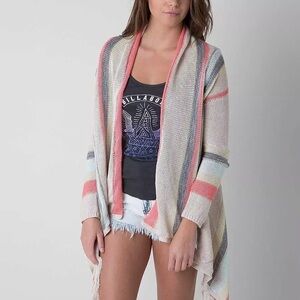 Billabong Beach Rambler Cardigan Rainbow Flowy Knit Sweater